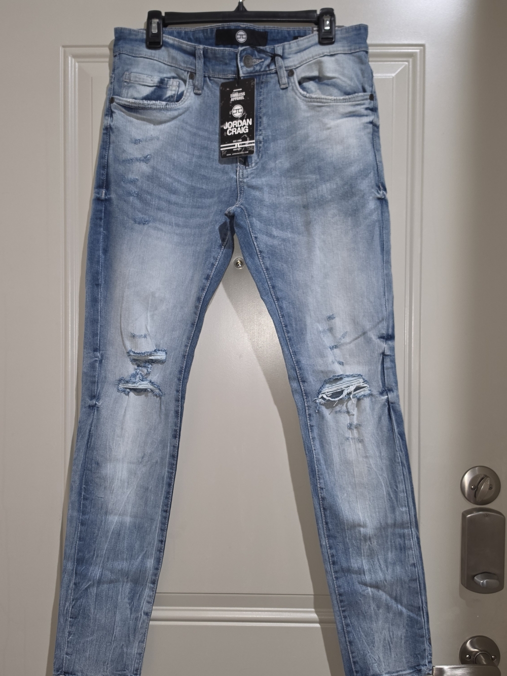 Jordan Craig Light Wash Distressed Skinny Jeans